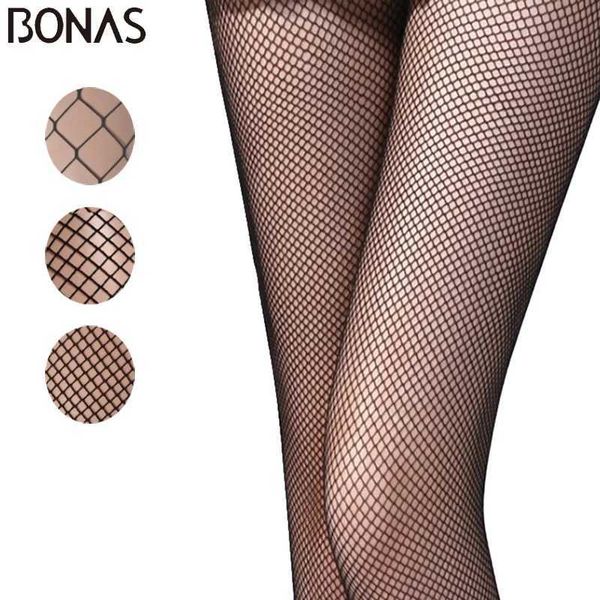 Meias sexy Bonas Black Nylon Fishnet Tights for Women Menor Médio Big Mesh Sexy Pantyhose Sabedas respiráveis Hollow feminino 240416