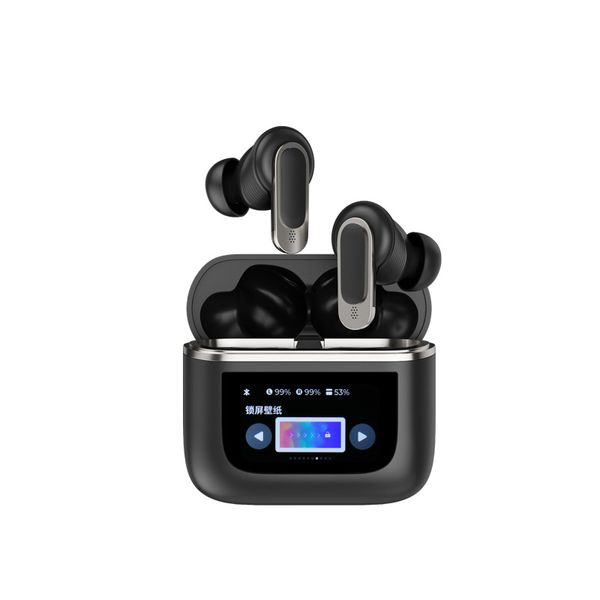 TWS V8 ANC und ENC Earphone True Wireless Bluetooth -Geräusch -Stornierungs -Kopfhörer im Ohr -Touchs -Bildschirm Headset mit Mikrofonohrhörern