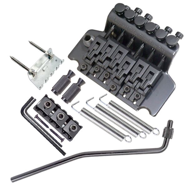 Cabos 6 Strings Guitar Tremolo Bridge System Double Roll Roll Tailpient Saddle Zinc liga Acessórios de guitarra de guitarra para guitarras elétricas