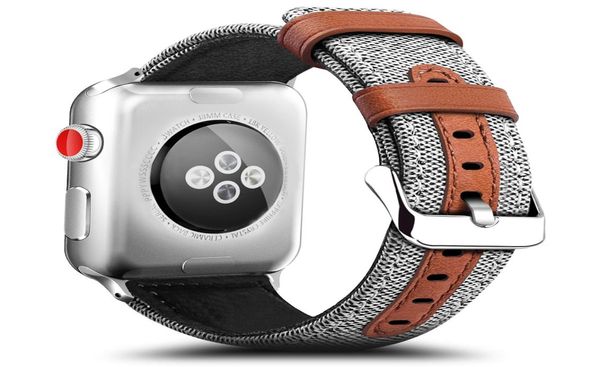 Cintura bracciale in pelle in nylon di moda per Apple Watch Band 38mm 42mm 42mm 44 mm di orologio per cinghia IWatch Serie 1 2 3 4 5 Wristbland5460444