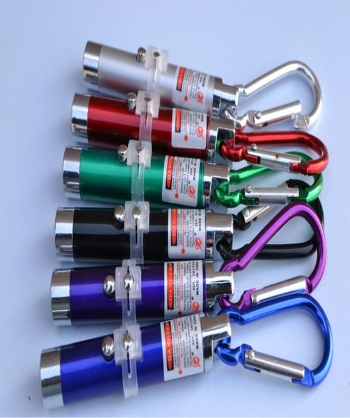 Urlaubslichter 3 In1 LED Mini Taschenlampe Aluminiumlegierung Taschenlampe mit Carabiner Ring Keyrings Mini Taschenlampe Red Laser Pointer3543936