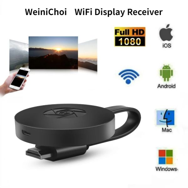 Mirascreen için kutu kablosuz adaptör tv çubuğu anycast hdmicompatible miracast tv dongle android iOS ayna ekran wifi