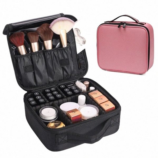 New Women MakeUp Case Beleza Sal Tattoos Ferramenta de Nail Art Bin Case Viagem Viagem Necária Caixa de Armazenamento Bacha de Cosmética à prova d'água D9BS#