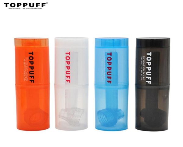 Toppuff tubo di fumo di viaggio portatile Essentials giaccino Shisha Acrilic Bong Hookah Pipe Accessori fumatori quattro colori disponibili2099162