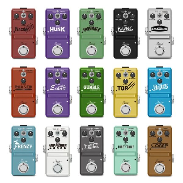 Kablolar Rowin Nano Pedal Serisi Tüp Sürücüsü Comp Ensemble Frenzy Blues Flanger Mini Gitar Efekt Pedalları