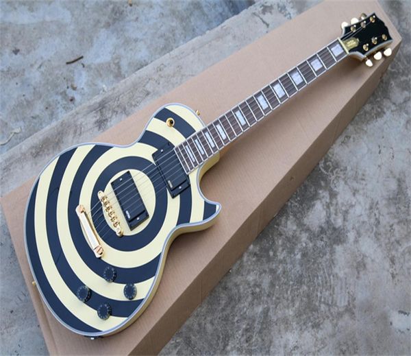 Pickup EMG di chitarra nera Zakk Wylde Bullseye Crema Bullseye Crema ELETTRICA ELETTRICO COPERCHUP GOLD COPERCHI