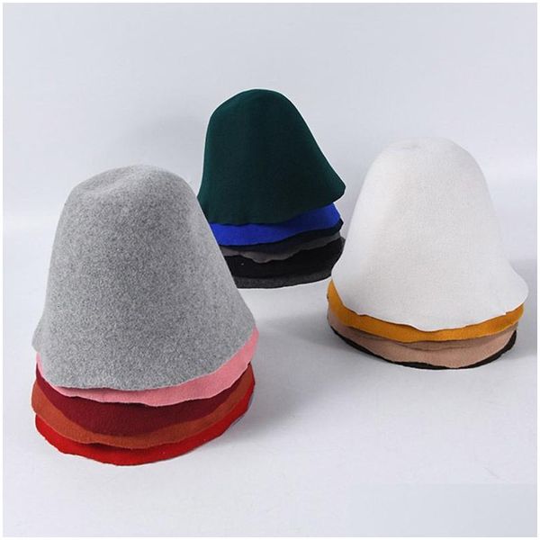 Chapéus de aba larga Mulheres clássicas cloche Felt Hat de outono Winter Wool Coel Millinery Craft Fascinators Block Base Corrol 230424 DHGUM