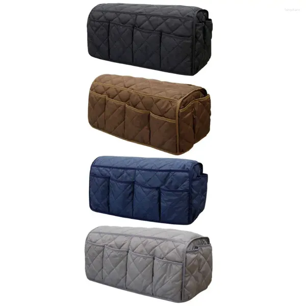 Aufbewahrungsbeutel Baumwollsofa Armlehnen Organisator Platz sparen universelle Fernbedienungshalter Taschen -Bett Caddy für Mobiltelefonbrillen