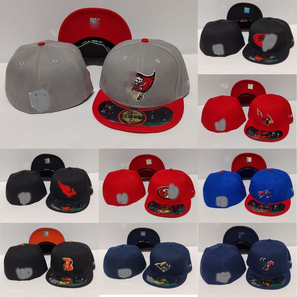 2024 Tek Parça Takılmış Kapaklar İyi Satış Yaz Kırmızılar Mektubu Beyzbol Snapback Caps Gorras Bones Cincinnati Günlük Açık Spor Fitted Hat A11 Boyut 7-8