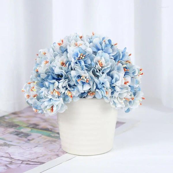 Dekoratif Çiçekler 24/72pcs Mini İpek Dikiş Yapay Çiçek Düğün Buket El Yapımı Diy sahte çelenk hediye scrapbooking zanaat ev dekor