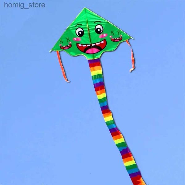 Accessori per kite Bambini spedizioni gratuite Kite Flying Outdoor Toys for Kids Kites Factory RIPSTOP Nylon Kites Smiling Face Kite Dog Cartoon Kite Y240416