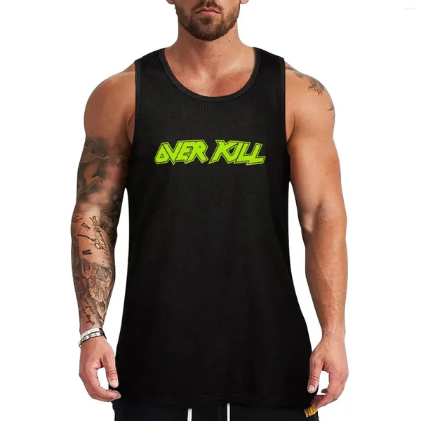 Canotte da uomo overkill (trasparente) verde per fan top man gilet uomo abbigliamento da palestra