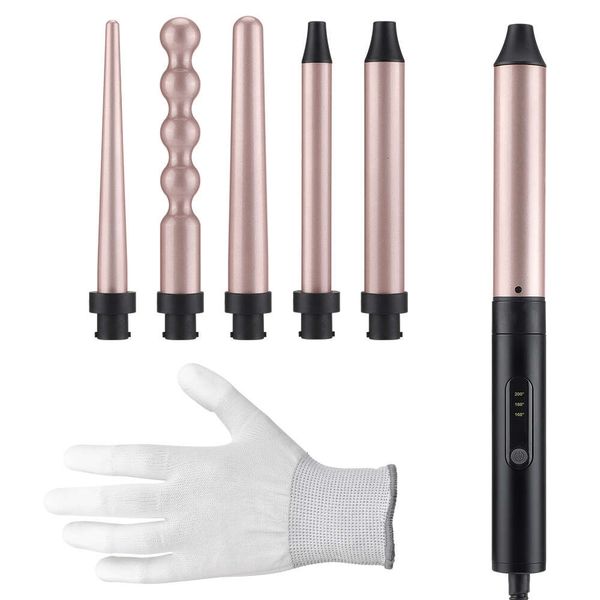 6 in 1 Waver Iron 30s Schnellheizung Automatische Temperaturpflege Curler für Frauen Friseurgeräte Roller