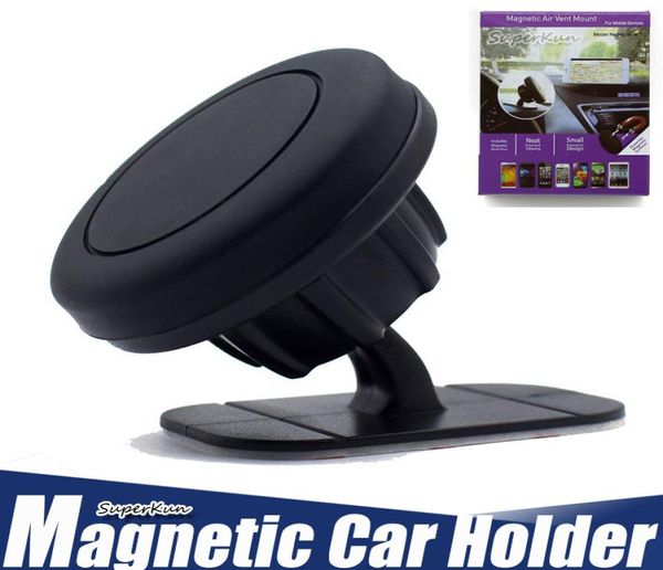 Air Vent Magnetic Car Phone Holder Dashboard Stand Suport Support Adesive para Mobilephone com Varejo Box9365322