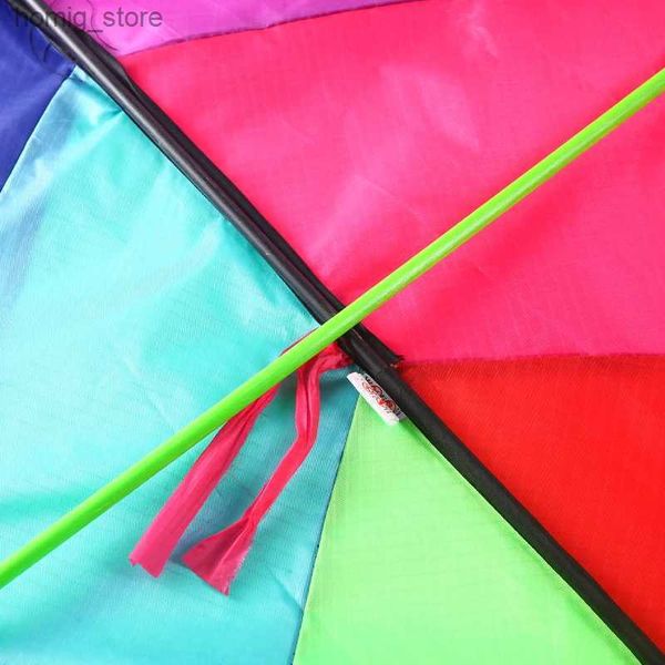 Yongjian Rainbow ombrello Kite Facile aquiloni delta per adulti o bambini regalo di compleanno per giocattoli all'aperto con 100 m di kite Line Y240416C61S