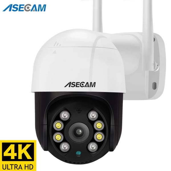 Sistema 8MP 4K PTZ WiFi IP Câmera de áudio Audio Outdoor Night Color Security Home Ai Detecção humana Câmera de vigilância ICSEE CCTV