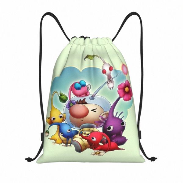 PIKMINS Capitão Olimer Sacos Drawtrings Menino Menino Menino Esportes portáteis Sackpack Video Video Games Backpacks X7RX#