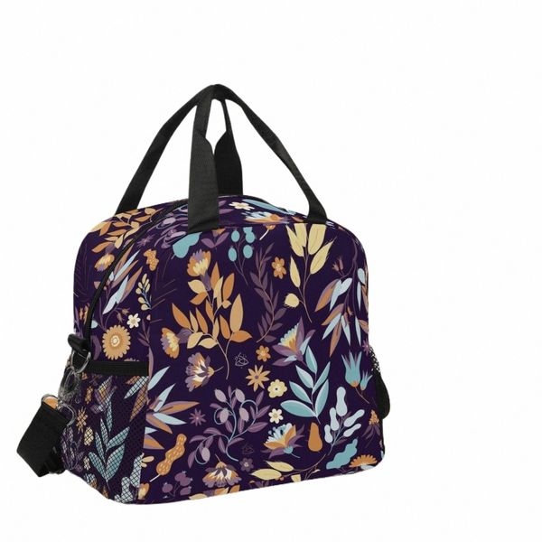 6 Stile, Vintage -Blumen isolierte Lunchbeutel für Frauen Thermal -Lebensmittel -Taschen Picknickbox 297d#