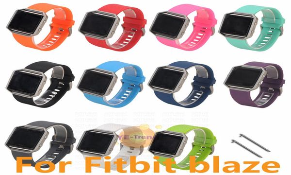 Luxus Silicon Watchband Hochwertiges Ersatz -Handgelenkband Siliziumriemen für Fitbit Blaze Smart Watch Armband 11 Color1835780