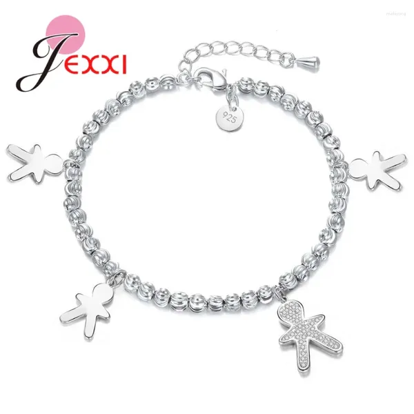 Link -Armbänder Top -Qualitäts -Marken Freundschaft für Kinder /Frauen -Armreifen mit 925 Sterling Silver Perle Charm DIY Juwely Accessorie