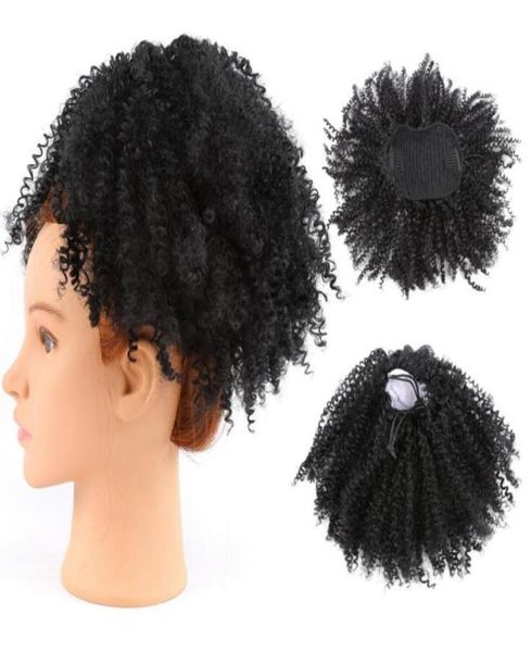 Extensões Afro Puff Ponytail para mulheres negras Clearcy Curly Curly Ponytail Hailpieces Clip em Ponytail49894222007134