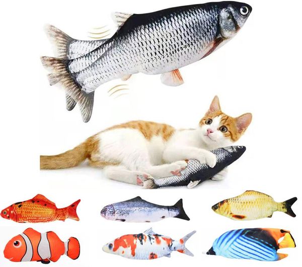 Gatos Charger USB Toys Fish Fish Electric Floppy Peixes Realistic Pet Chew Babed Pets Supplies Cat Dog Toy5649425