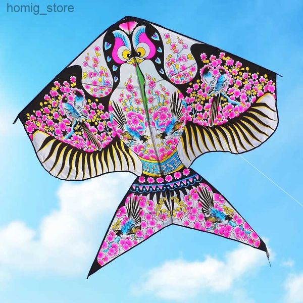 Yongjian Swallow Kite Plum Blossom Swallow Kite for Kids Adults Fácil de voar Popa de praia de linha única com alça de pipa de 100m Y240416
