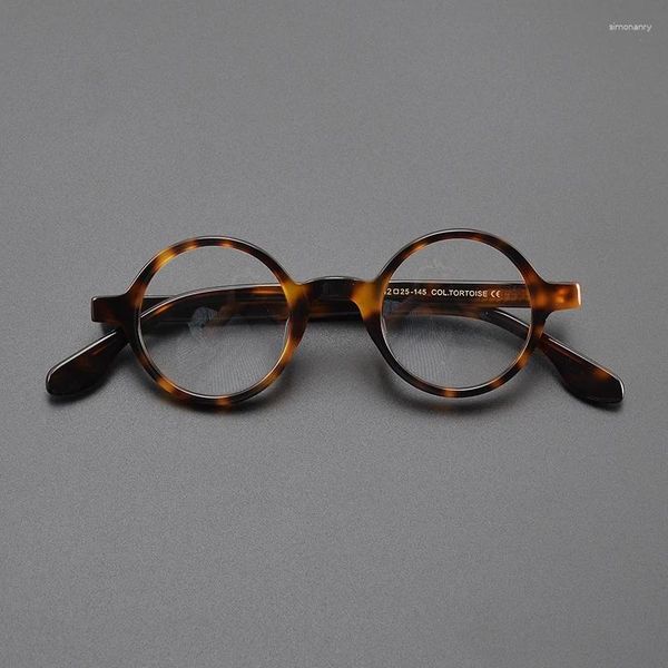 Солнцезащитные очки кадры винтажные маленькие круглые очки для мужчин и женщин сталкиваются с уксусной кислотой Оптическая производительность рецептурного стекла