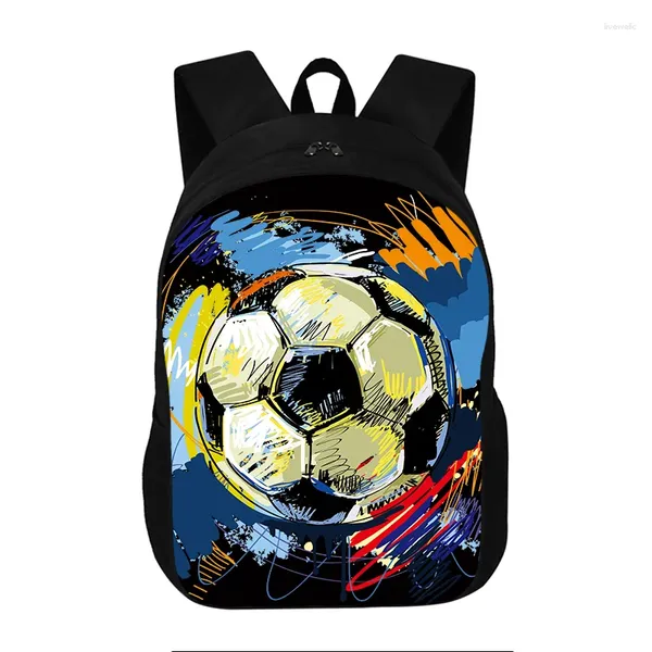 Schulbeutel Fußball Jugend Rucksack Kinder Fußball gedruckt Tasche Jungen Mädchen großer Kapazität Speicher Computer schöne Geschenke