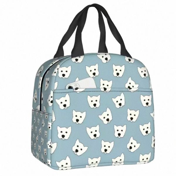 2023 Nuovo mini pattern mini personalizzato Westie Punch Women Women Warder Cooler Isolato Box per bambini Scuola O9JD#