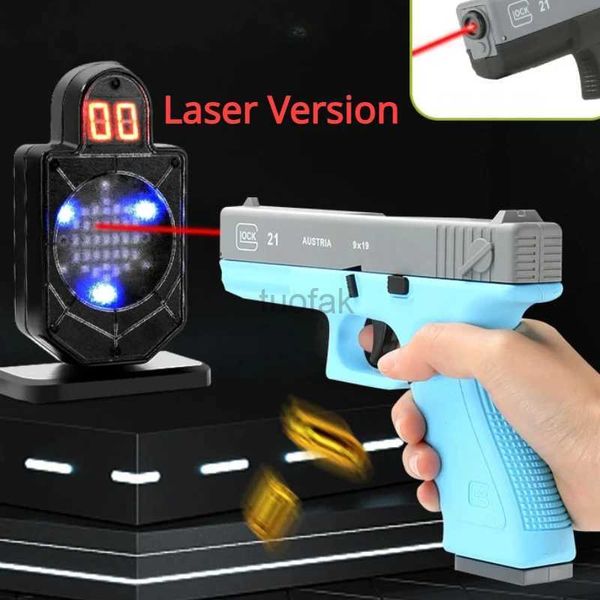 Gun Toys G17 Versão a laser automática ejeção de ejeção Airsoft Pistol Armas Crianças CS Tiro para meninos 240417