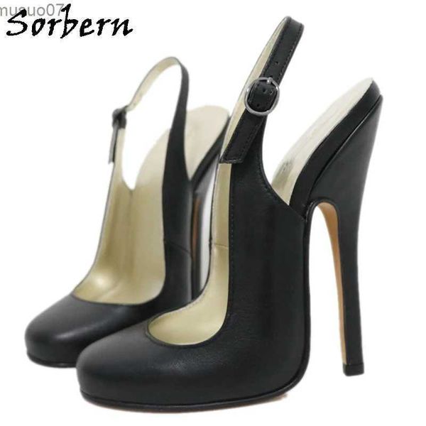 Scarpe eleganti 15 cm Sexy Women Scarpe Pompa Slingbacks Night Club Footwear Genuine Ladies Ladies Pump Stiletto TOE TOE Customl2404