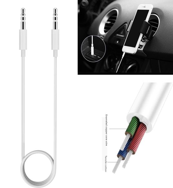 1m AUX CABLE AUDIO AUDIO AUDIONEO Estréreo de 35 mm masculino para fone de ouvido masculino Música Auxiliar Música PC Cord para o Smartphone de ouvido de alto -falante Carro Smartphone9004969