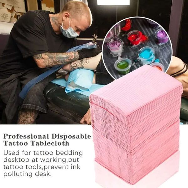 1set, tampa de tabela Clean Pad, panos de folhas de babadores dentais descartáveis, tatuagem pessoal tatuagem de higiene