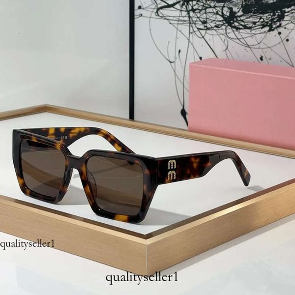 Óculos de sol Mui Mui Miui MIUI Tortois Shll Glass Sunglass Mui Mui Sunglass Glass Sunglass Sunglass Euro Amrican TRND NW ADEDABL para todo o tipo