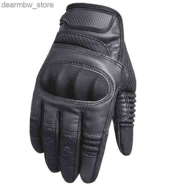 Radsporthandschuhe Motorradhandschuhe Black Racing Motorrad Road Racing Team Biker Glove Männer Sommer Winter Outdoor Sports Militärtaktische Handschuhe L48