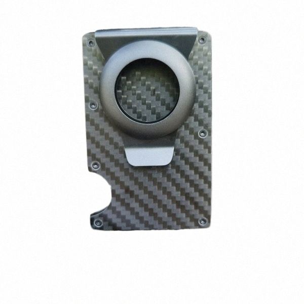 Portafoglio per Apple Airtag Aluminium Men Mini Credit Card Porta con Clip RFID Metal Bank ID Case Case Carteira Masculina Air Tag U04H#