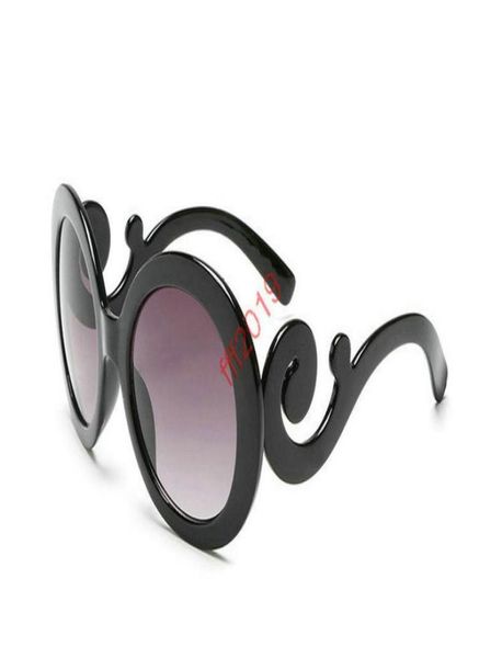 Street Fashion Woman Unisex Sonnenbrille einzigartige Persönlichkeit Großer runder Rahmen UV400 3 Farbe Optional minimaler Barock Sonnenbrillen Eyew6943121