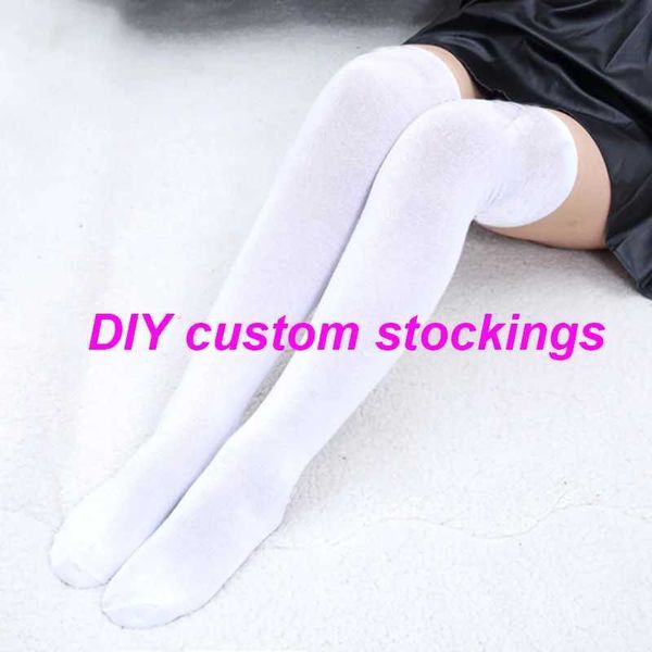 Calzini sexy Fashion Private Private Contoming Long Stockings Donne fai -da -te Cotton Universal Sexy Knee Thighs Over Socks Girl Girl Cute Funny Long Knee Sock 240416