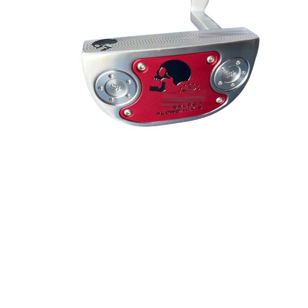Putter de golfe meio redondo com tampa de chumbo e parafusos removíveis com logotipo