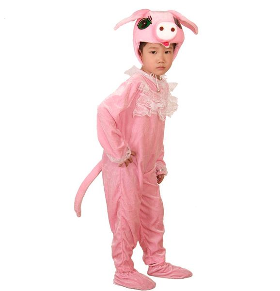 Drama dei bambini Cute Little Animal Pink Piglet Show costumi
