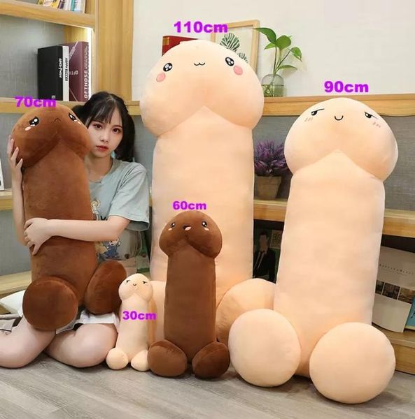 90cm de fábrica de fábrica Sexyfunny Plushtoys recheado Dick Dick Dick Pillow Real Plush Toys Cute