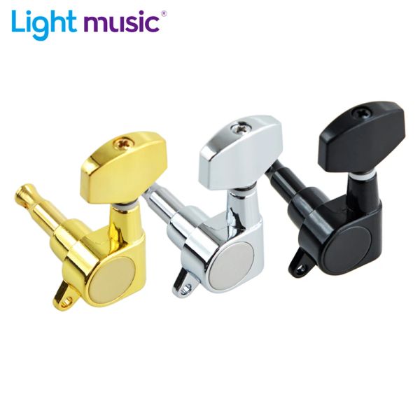 Gitarre 1 Set 6pcs Big Square Sealed Guitar Tuning Pegs Keys Tuner Maschinenköpfe für E -Gitarre Schwarz/Gold/Chrom