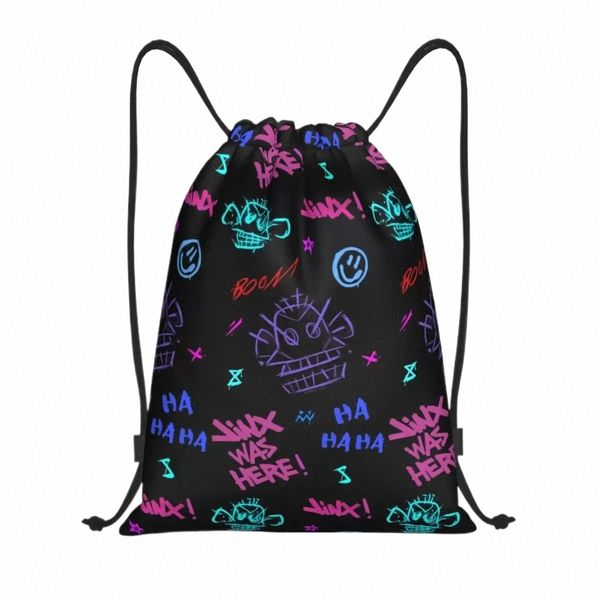 Legends Battle Game Legends Arcane Drawstring Backpack Sports Sport Gym Bag for Man Homens Jinx Mkey Graffiti Sackpack H8XE#