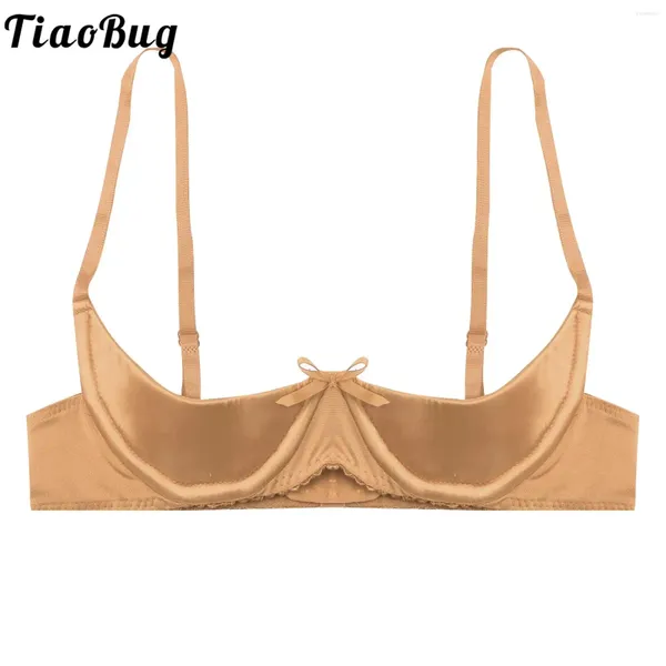 Bras Sexy Open Coppa Open Bra Resputta Lingerie Apice dei capezzoli per capezzoli per le cinghie regolabili per le cinghie di Brassiere