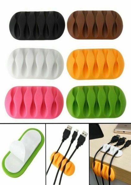 Cable Clip Desk Winder Tidy Windphone Organizer Wire Wire Charger CLIPS7082422