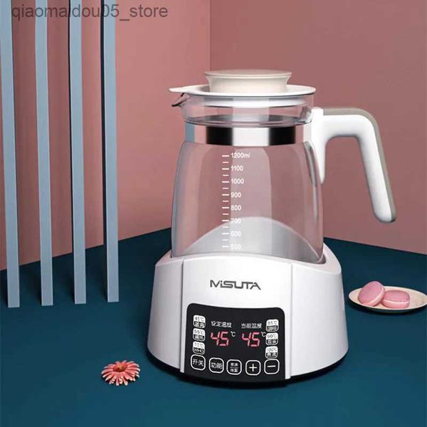 Aquecedores de garrafas esterilizadores# chaleira elétrica 1.2l Capacidade Definir temperatura por 24 horas de água morna de café leite de leite de leite 220V Kettle Q240416