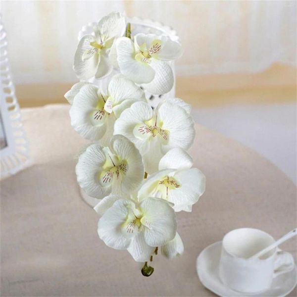 Flores decorativas Decoração de Natal Artificial Butterfly Orchid Desktop Flower Pot Wedding Acessórios de casamento#G