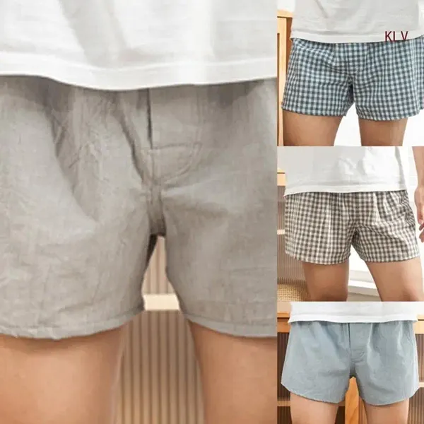 Shorts femininos frios para homens de pijama boxeadores de algodão casual salões soltas abertas de verão curto 6xda