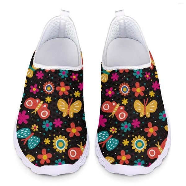 Freizeitschuhe Cartoon Amine Butterfly Summer Frau Flat Men Slaafers Women Mesh Slip auf Flats Sneaker Damen Sneakers